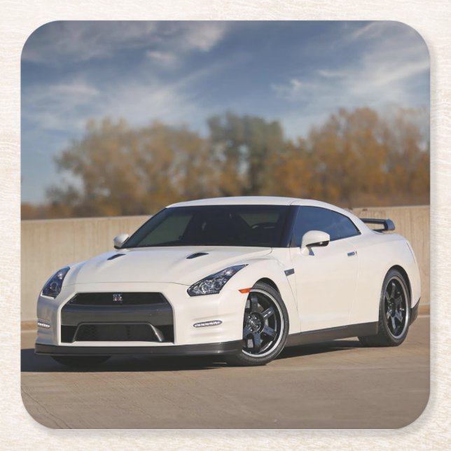 Porta-copo De Papel Quadrado Nissan GT-R 2014 (Frente)