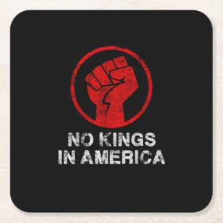 Porta-copo De Papel Quadrado No Kings In America Since 1776 Resist 8647 US Flag