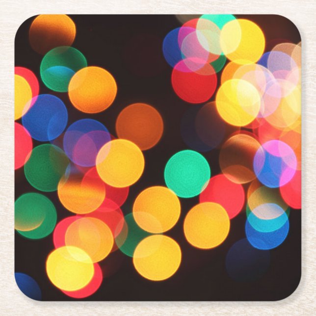 Porta-copo De Papel Quadrado Noite de Natal Moderna (Frente)