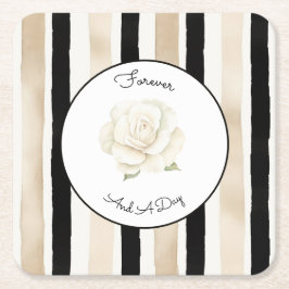 Porta-copo De Papel Quadrado Noiva Listras Rosa Branca Preta Creme Champanhe Ca