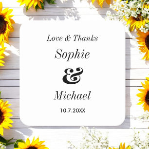 Porta-copo De Papel Quadrado Noiva Negra Branca