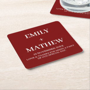PORTA-COPO DE PAPEL QUADRADO NOIVA SIMPLES COM NOME PERSONALIZADO EM BRANCO VER