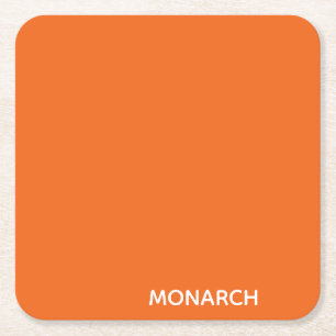 Porta-copo De Papel Quadrado Nome da cor laranja da borboleta monarca