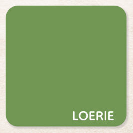 Porta-copo De Papel Quadrado Nome da cor verde da Loerie