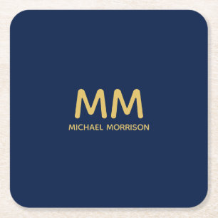 Porta-copo De Papel Quadrado Nome das Letras Iniciais Profissionais de Cores Do