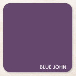 Porta-copo De Papel Quadrado Nome de cor azul John púrpura<br><div class="desc">Nome de cor azul John púrpura</div>