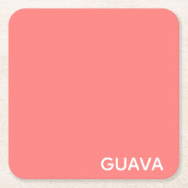 Porta-copo De Papel Quadrado Nome de cor rosa da goiaba