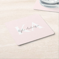 Nome do Monograma Personalizado do Rosa de Blush M