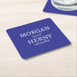 PORTA-COPO DE PAPEL QUADRADO NOME PERSONALIZADO MODERNO ELEGANTE NOIVA CASAMENT