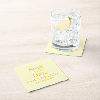 PORTA-COPO DE PAPEL QUADRADO NOME PERSONALIZADO SIMPLES ELEGANTE SALVE A DATA