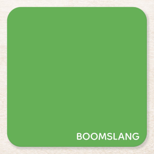 Porta-copo De Papel Quadrado Nome verde do Boomslang (Frente)