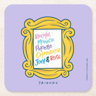 Porta-copo De Papel Quadrado Nomes de FRIENDS™ no Olho Mágico