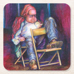 Porta-copo De Papel Quadrado Norman prefere Desenhar no sono