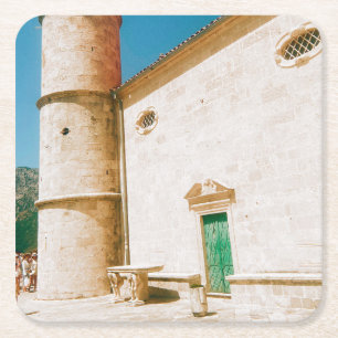 Porta-copo De Papel Quadrado Nossa Senhora das Rochas - Baía de Kotor - Montene