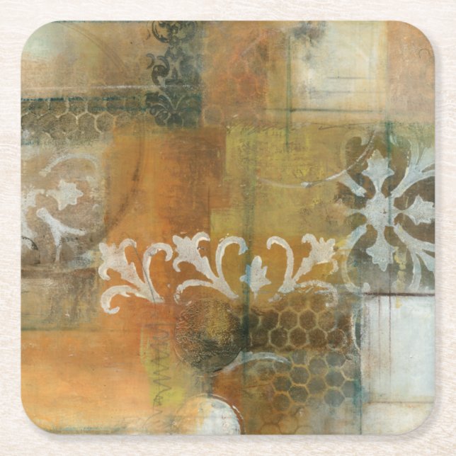 Porta-copo De Papel Quadrado Nota Moderna II (Frente)