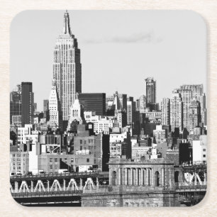 Porta-copo De Papel Quadrado NYC Skyline II