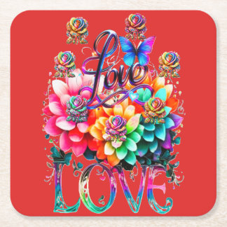 Porta-copo De Papel Quadrado O amor é o maior das coisas, e Deus é amor.