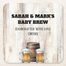 Porta-copo De Papel Quadrado O Amor Está Fermentando Chuveiro da Cervejaria Rús