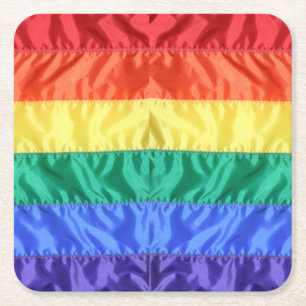 Porta-copo De Papel Quadrado O amor LGBTQ LGBT Orgulho gay do Arco-Íris é amor