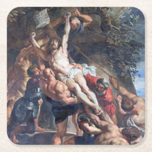 Porta-copo De Papel Quadrado O aumento da cruz, Rubens