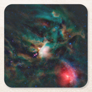 Porta-copo De Papel Quadrado O Complexo de Nuvem Rho Ophiuchi.
