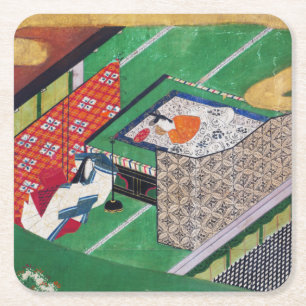 Porta-copo De Papel Quadrado O Conde de Genji, Tawaraya Sotatsu