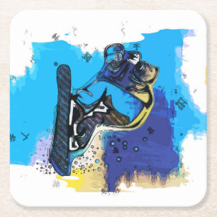 Porta-copo De Papel Quadrado O Grande Ar Salta! - Snowboard Fool