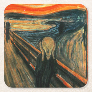 Porta-copo De Papel Quadrado O Gritar Edvard Munch Modern Expressionist Art