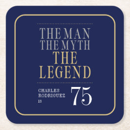 Porta-copo De Papel Quadrado O Homem O Mito A Lenda 75º Aniversário