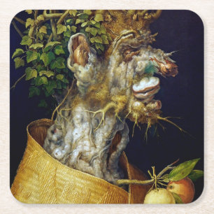 Porta-copo De Papel Quadrado O inverno, Arcimboldo
