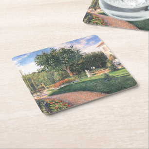 Porta-copo De Papel Quadrado O Jardim de Les Mathurins Camille Pissarro
