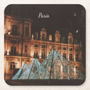 Porta-copo De Papel Quadrado O Louvre, Paris, França