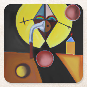 Porta-copo De Papel Quadrado O Médico da Peste - Pintura a Óleo