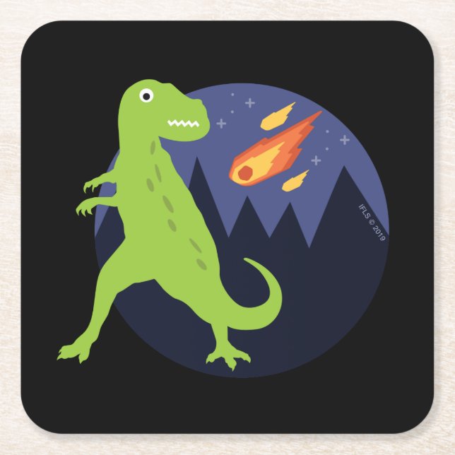 Porta-copo De Papel Quadrado O meteorito que colou (Frente)