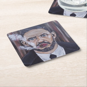 Porta-copo De Papel Quadrado O Pintura de Gângster por Alfred Fox