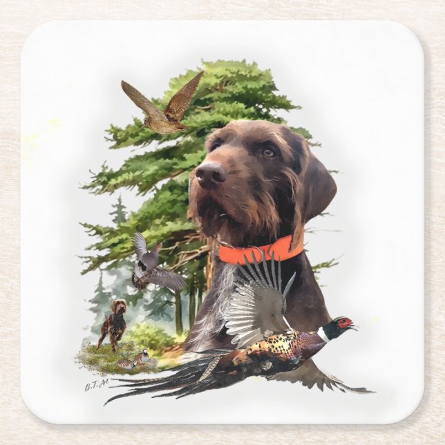 Porta-copo De Papel Quadrado O Ponteiro (Frente)