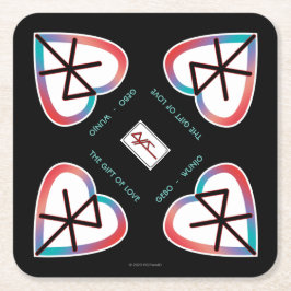 Porta-copo De Papel Quadrado O presente do amor Bindrune