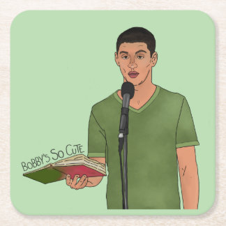 Porta-copo De Papel Quadrado O próximo passo James 'Bobby é tão fofo' porta cop