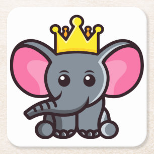 Porta-copo De Papel Quadrado O rei elefante