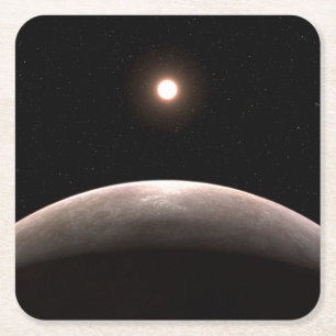 Porta-copo De Papel Quadrado O Rocky Exoplanla Lhs 475 B E A Sua Estrela Anfitr