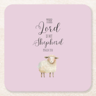 Porta-copo De Papel Quadrado O Senhor Caprichoso é Meu Pastor Salmo 23:1