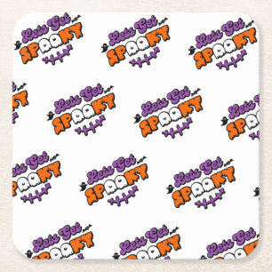 Porta-copo De Papel Quadrado O Vamos Encantado de Halloween Chega à tona