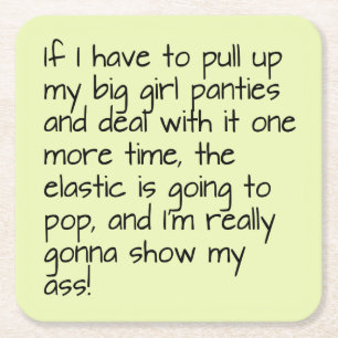 Porta-copo De Papel Quadrado O verde limão pôr as palavras grandes dos