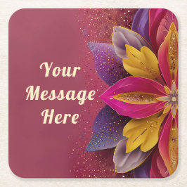 Porta-copo De Papel Quadrado Obrigado pelo casamento