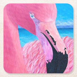 Porta-copo De Papel Quadrado Oceânia A Grande Porta copos De Papel Flamingo Na