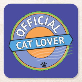 Porta-copo De Papel Quadrado Official Cat Lover