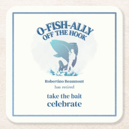 Porta-copo De Papel Quadrado Ofishally Off The Hook Men's Retirement Party