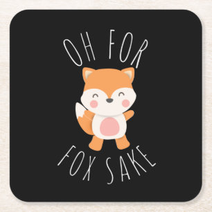 Porta-copo De Papel Quadrado Oh para Fox Sake