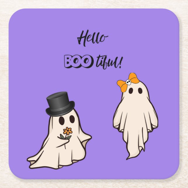 Porta-copo De Papel Quadrado Olá, Portas copos de Papel Bootado (Frente)