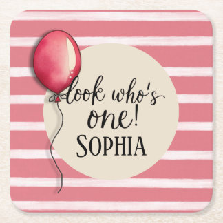 Porta-copo De Papel Quadrado Olha quem é um aniversário